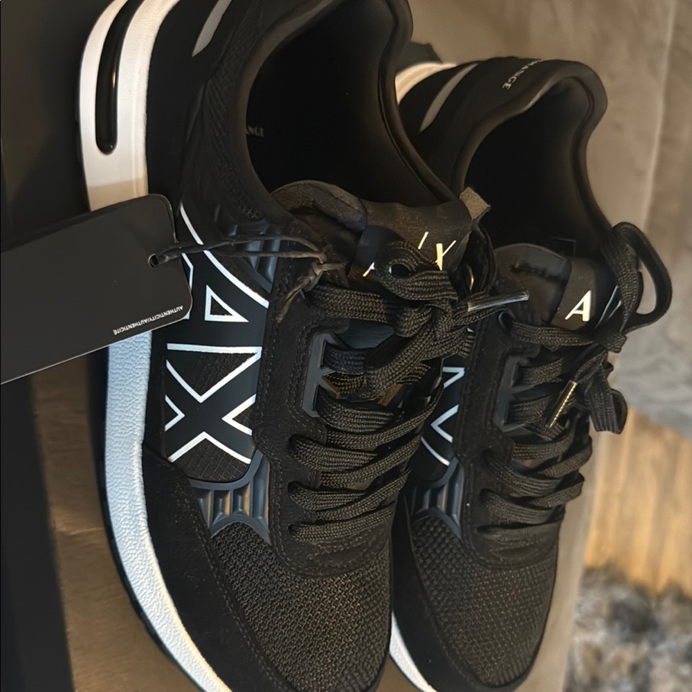 Armani Exchange Men's Black Sneakers